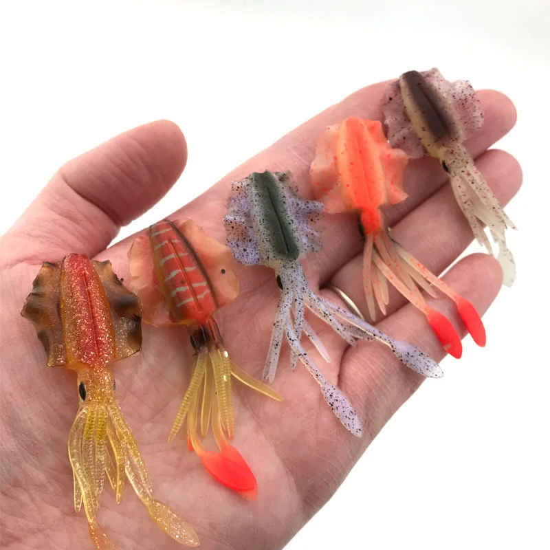 Wholesale New Mini Soft Squid Lure 7cm 2g Luminous Sea Fishing Bait Silicon Material Bionic Octopus Lures For Sell