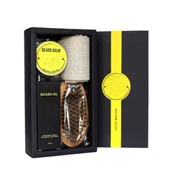 custom logo Beard brush and comb set for men beard care kit gift set