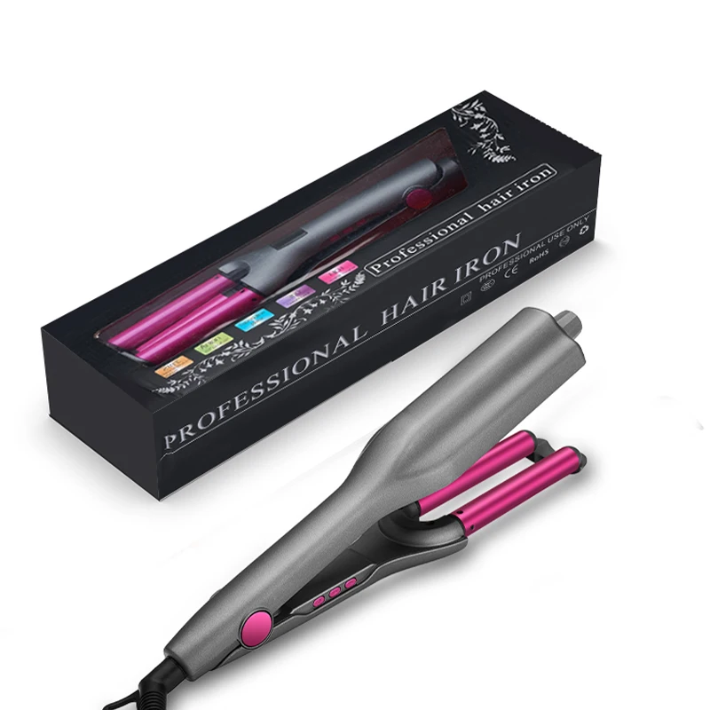 Three barrel Hair Curler Professional 3 barrel waver Curling Iron wand with LED Temperature Display wave hair curling iron