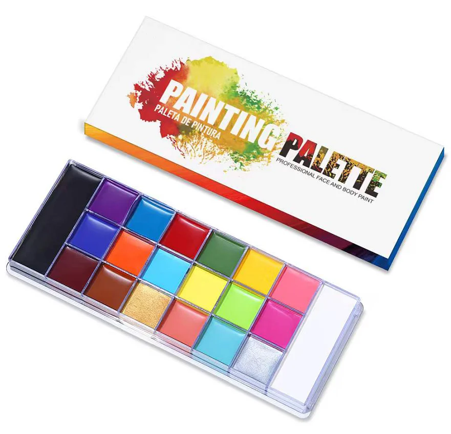 20 Colors oil based face paint body painting supplies Neon Colors Palette