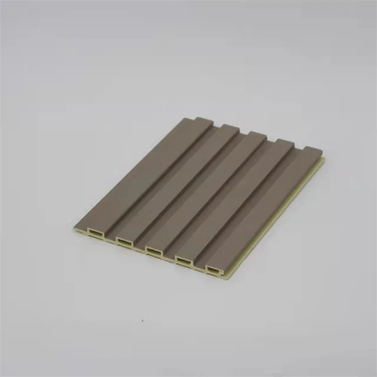 Factory Wood Plastic Composite PVC Coating Cladding Fluted Wall Board Interior WPC Wall Pane