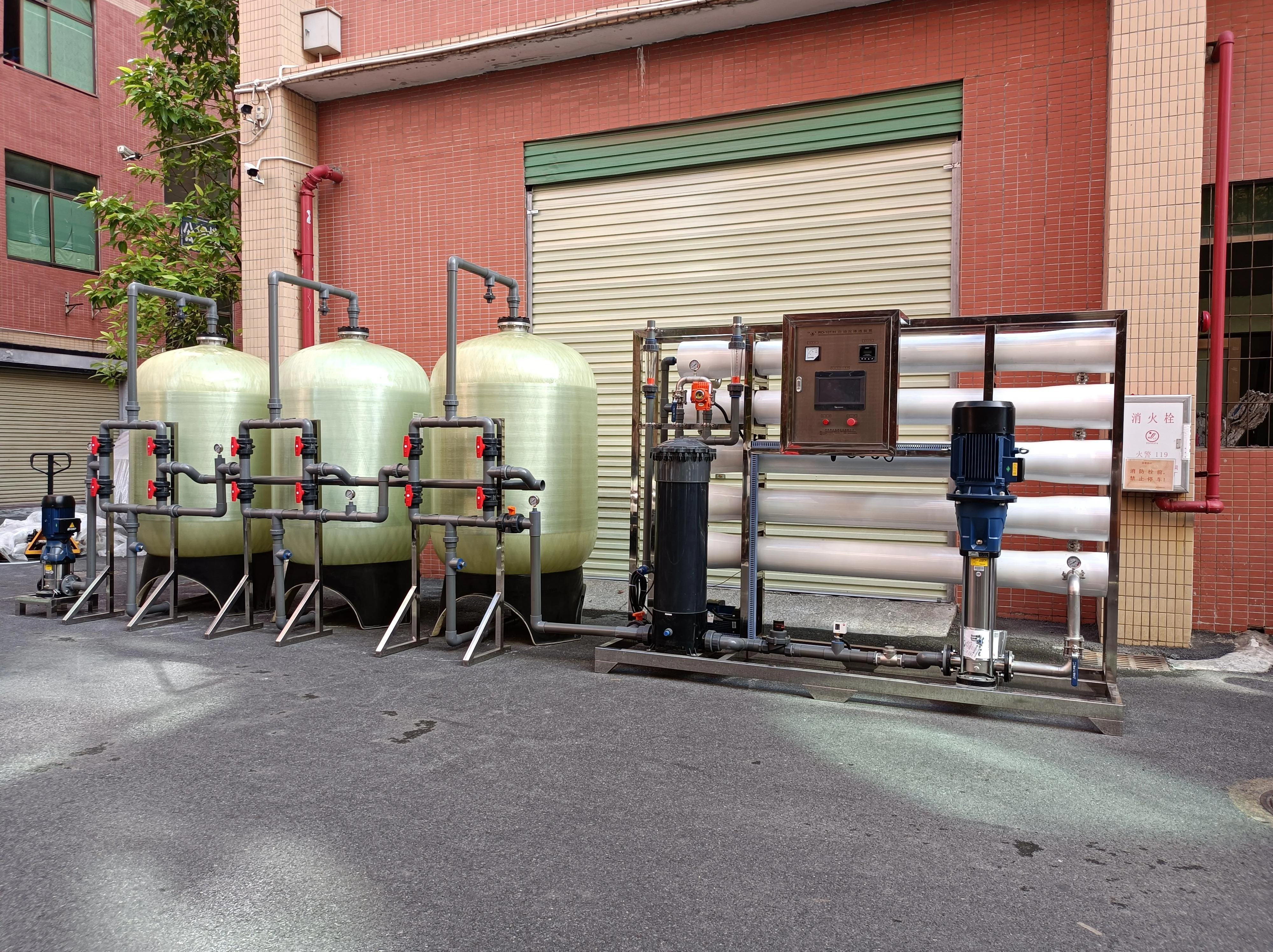 10000lh 10Cubic Meter/Hour FRP Tanks Stainless Steel 316 Pump Reverse Osmosis Machines Osmose Inverse Equipment For Agriculture