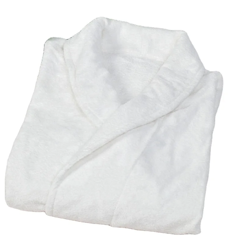
100% Cotton White Hotel Terry Towel Cloth Bathrobe 
