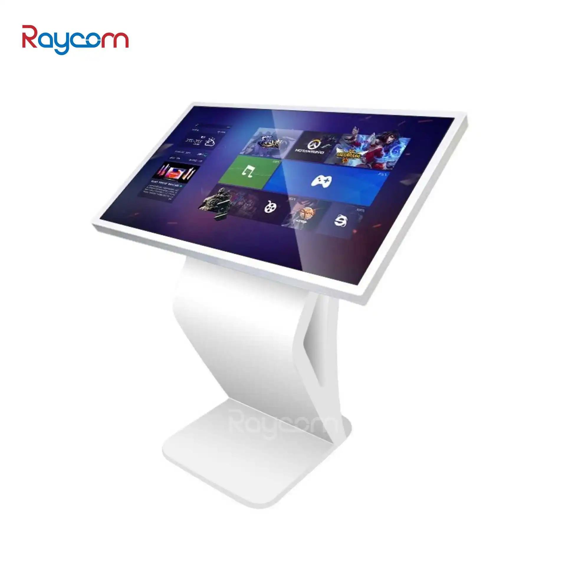 Raycom Wholesale 32 45 50 55 65 inch K type base digital signage kiosk touch screen kiosk screen totem digital signage display