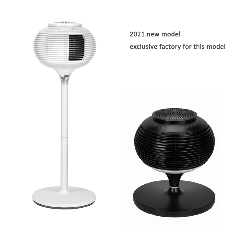 H12 HEPA Air Purification desk fan 4 in 1 adjustable cooling  heating DC motor stand fan table fan
