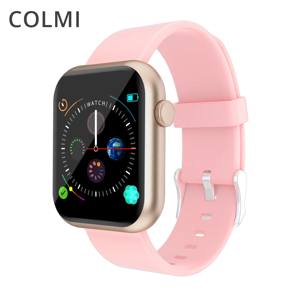 Pink Color Smart Watch Customise 2018 Phone Flat Logo Woman Gold Smartwatch With Flash Smartwatchesforiphone
