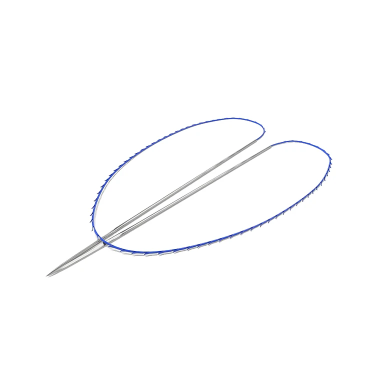 Absorble suture barbed face gold lifting double arm 20G cog thread pdo