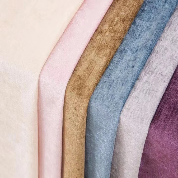 Hot Sale Flame Retardant Plain Double Face Chenille Curtain Fabrics for Living room and Hotel Drapery