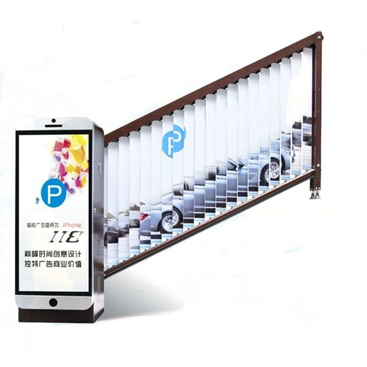 LED Screen Advertising Boom Barrier/ Smart Advertising Parking Barrier for Car Access Control