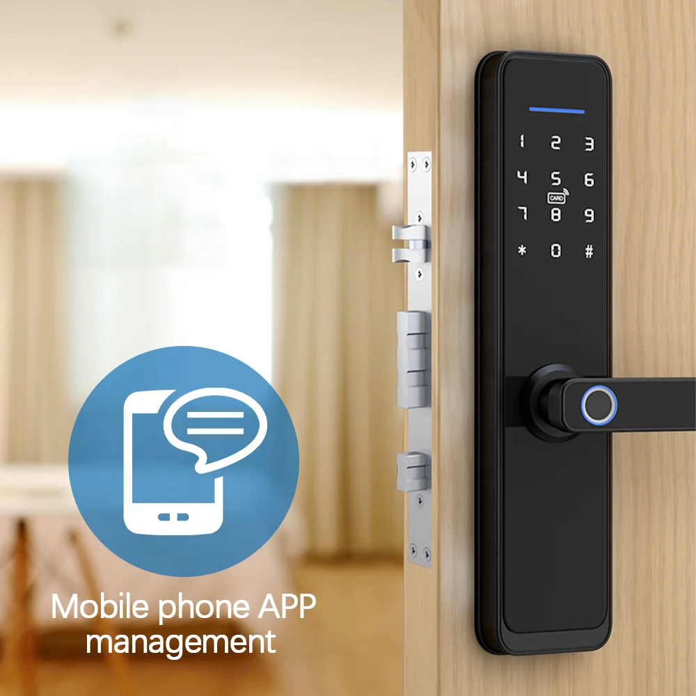 YOUHE X3 Keyless Tuya App Remote Fingerprint Biometric Intelligent smart door handle lock
