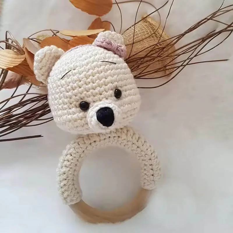 Customize Handmade Amigurumi Teddy dolls Knitted Crochet Teddy Bear Soft Baby Sleeping Doll Stuffed Animal Plush Toy
