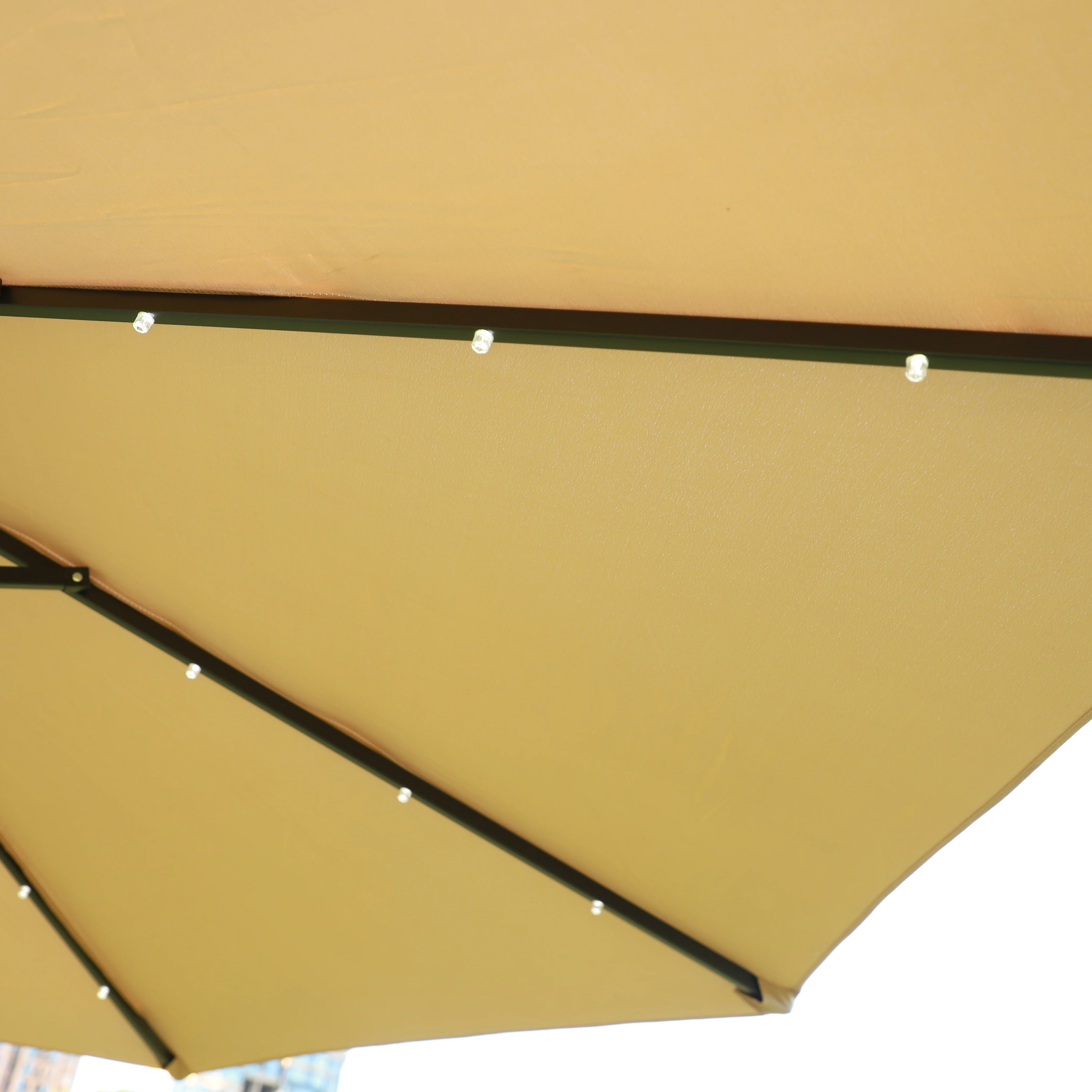 Courtyard Market Garden Sunshade Outdoor Umbrella Solar Led Lighting Parasol Patio Umbrellas