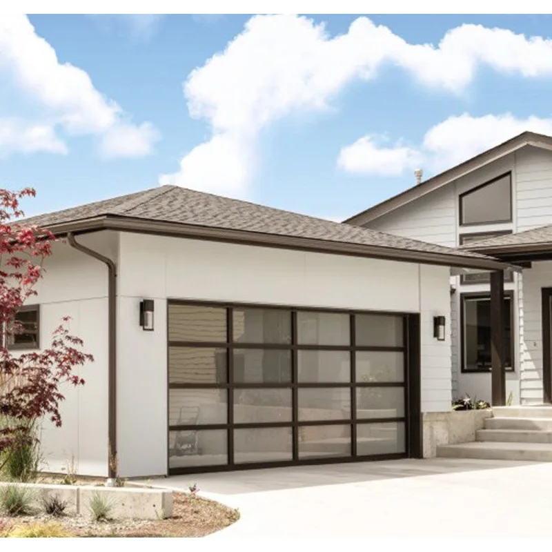 Hihaus новинка 9x7 алюминиевые прозрачные стеклянные гаражные двери из оргстекла цены