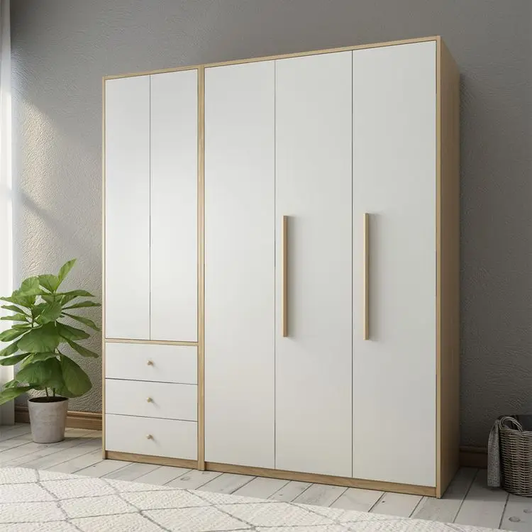 Custom Portable Cabinets Set Bedroom Furniture Solid Wood Bedroom Closet Wardrobe