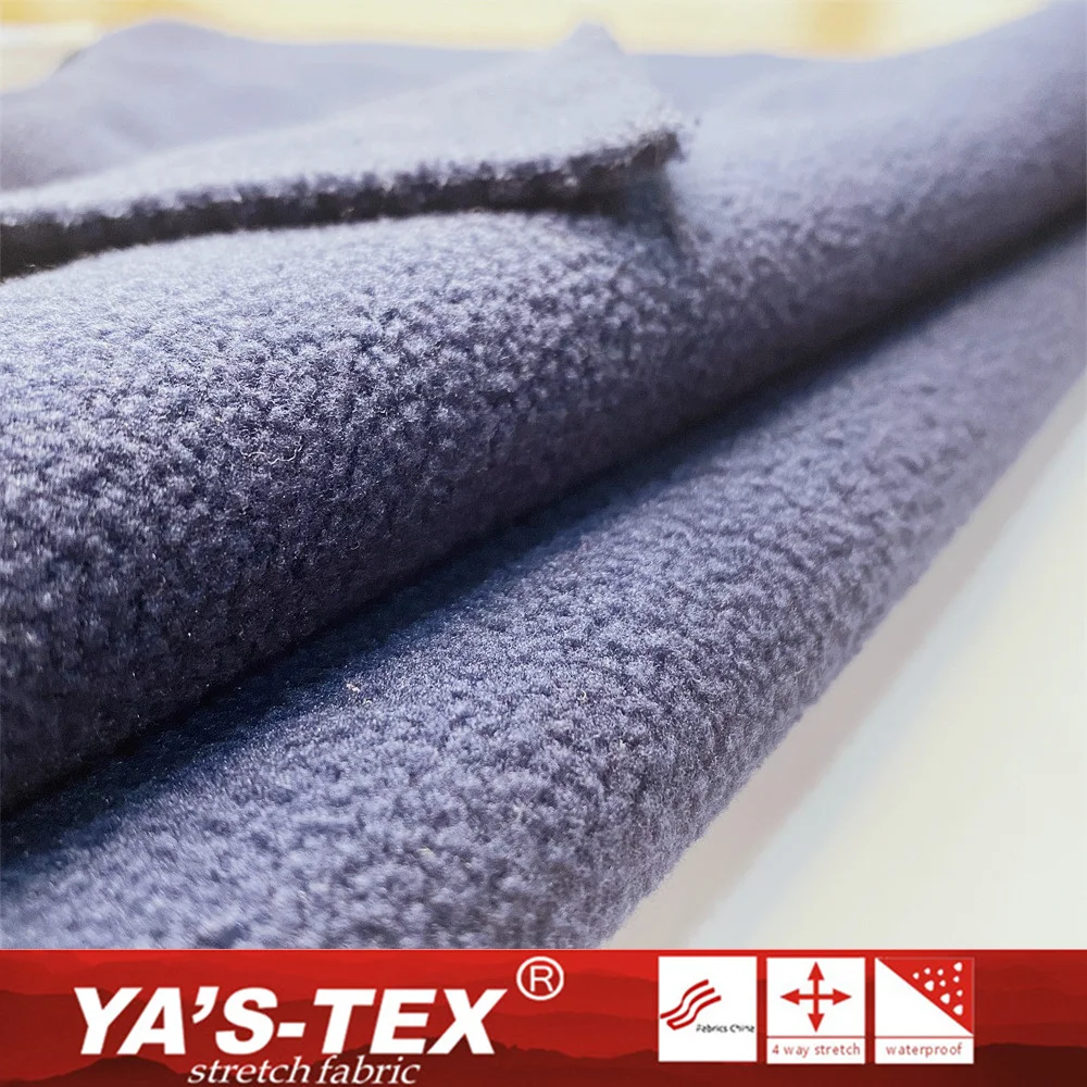 Recyced yarn Polyester Polar Fleece Double Brush Double Shaking Eco friendly Anti Pill Fleece fabric for Jacket