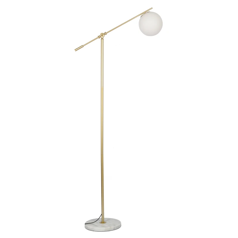 Новая современная гостиная спальня Мраморное стекло отель роскошный золотой торшер