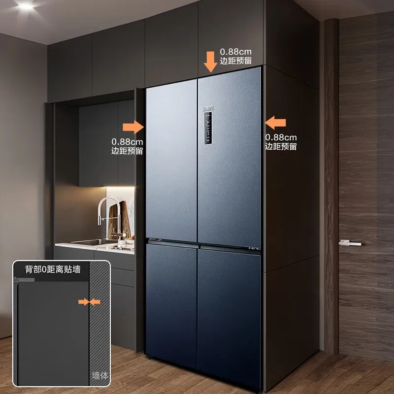 501L Cross Door Refrigerator Ultra-thin Dual inverter Household Living Room Large Capacity Built in Refrigerator