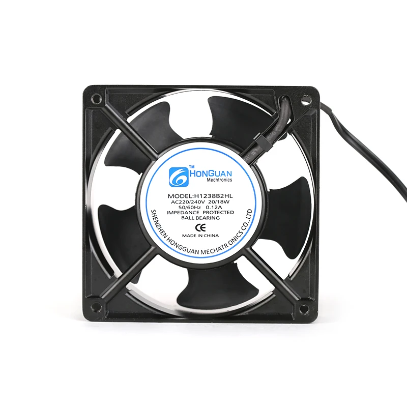 Вытяжной вентилятор с шаровым осевым потоком переменного тока 12038 опционально AC220V/380V 120x120x38mm