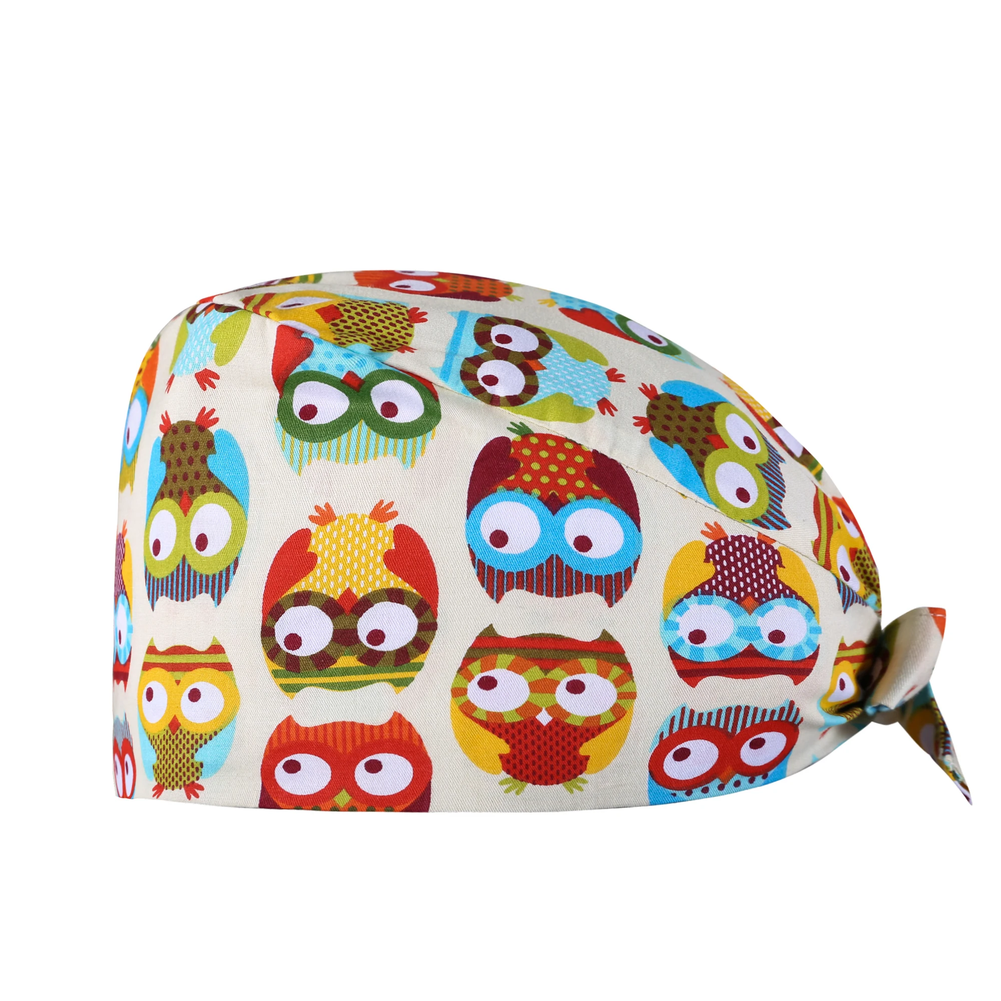Unisex Cartoon Cute Printed Nursing Hats Cap 100% Cotton Nurse Cap Nursing Uniforms medical scrubs Caps design for short hair