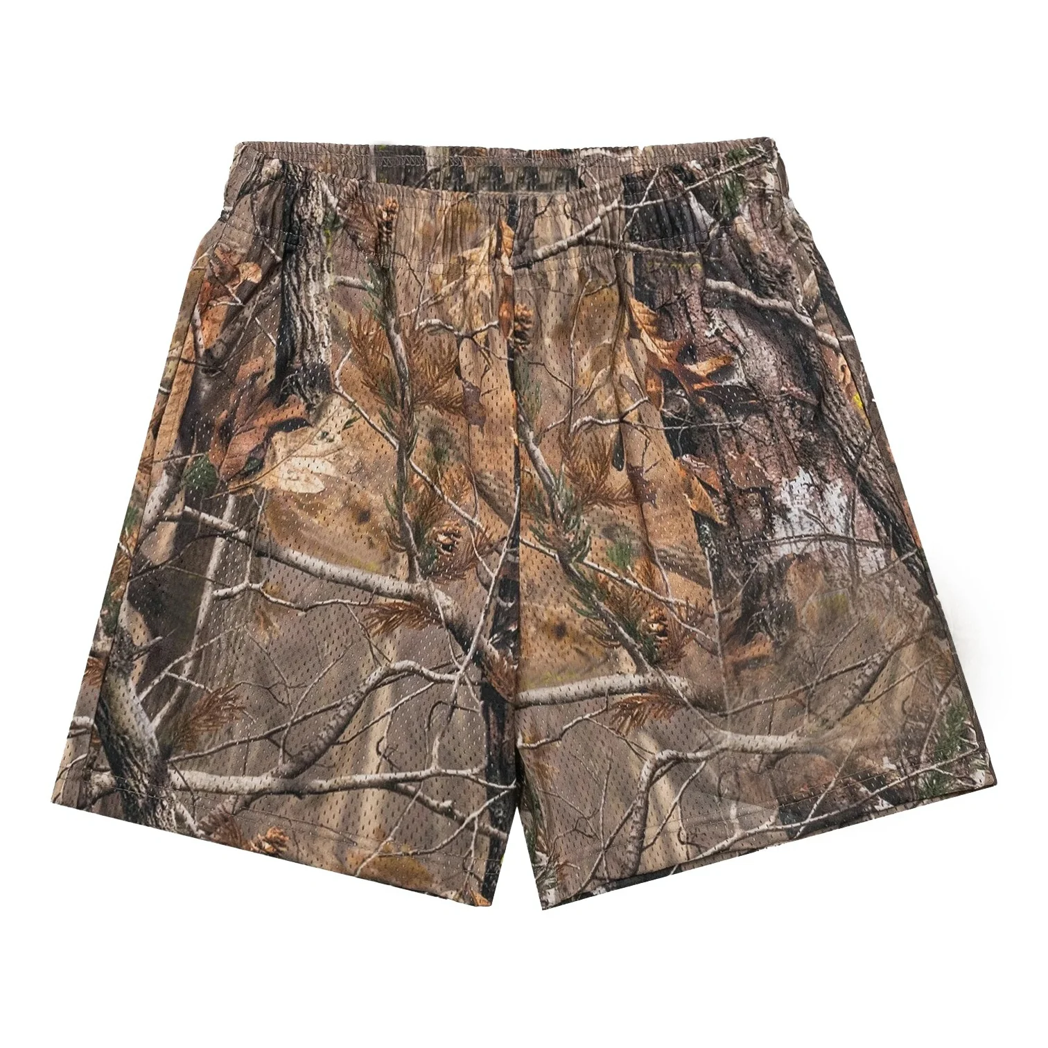Forest Style Unisex Sublimation Mesh Shorts Shorts For Customized Sizing Logo comfort, elastic waistband Men Shorts