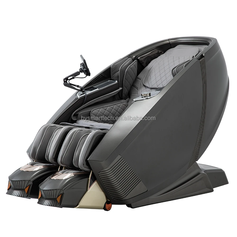 AI Smart  Control Full Body Massage SL Robotic Manipulator Kneading Shiatsu Vibration Tapping Grey Luxury Massager