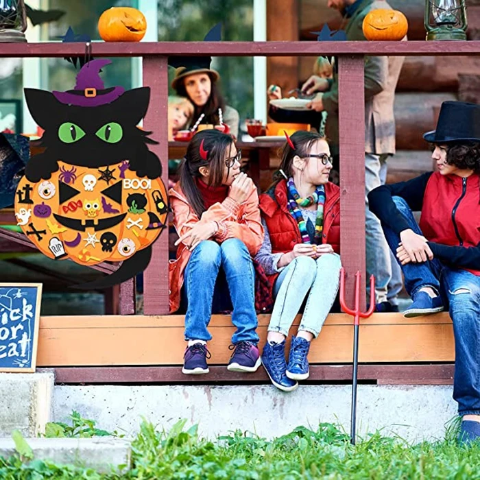 2022 Halloween DIY Pumpkin Cat Felt Set decoration toys