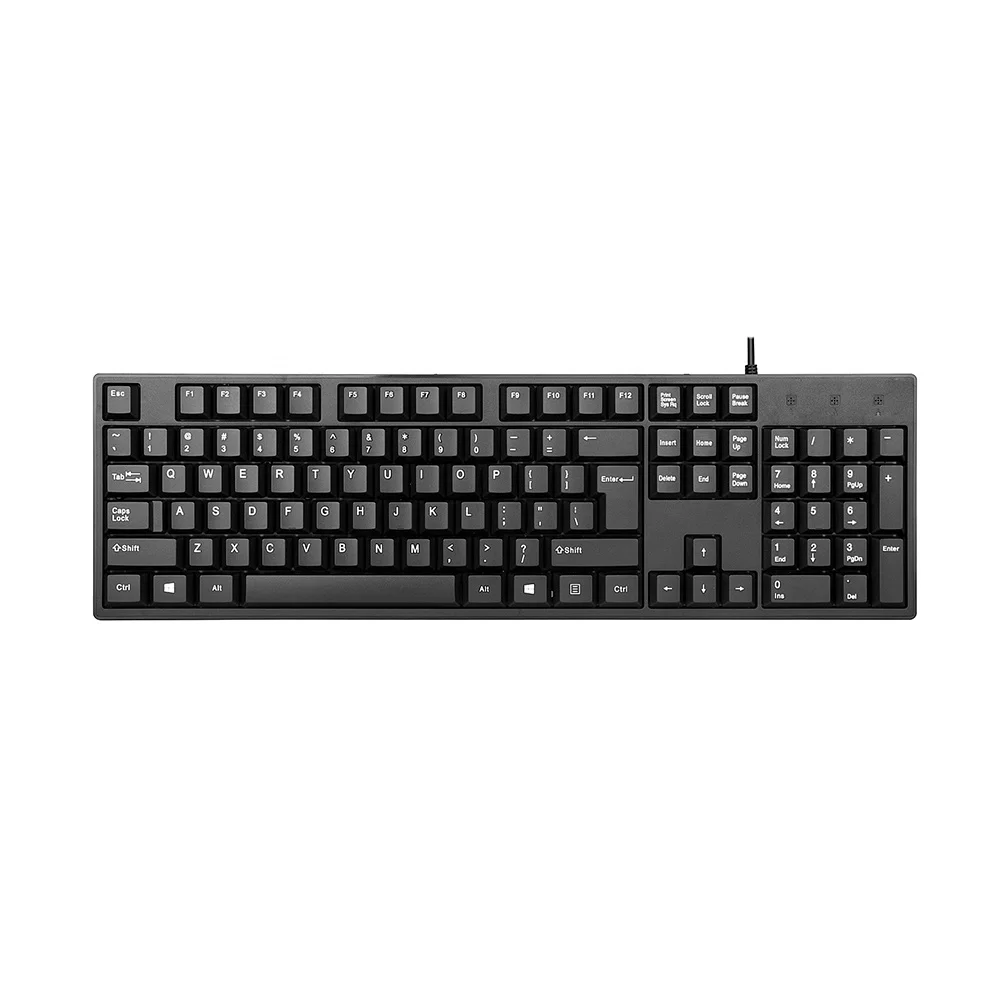 JQ101 Wired Office Keyboard Without Lights Full Size Slim Wired Keyboard For Home Office OEM Custom Wholesale