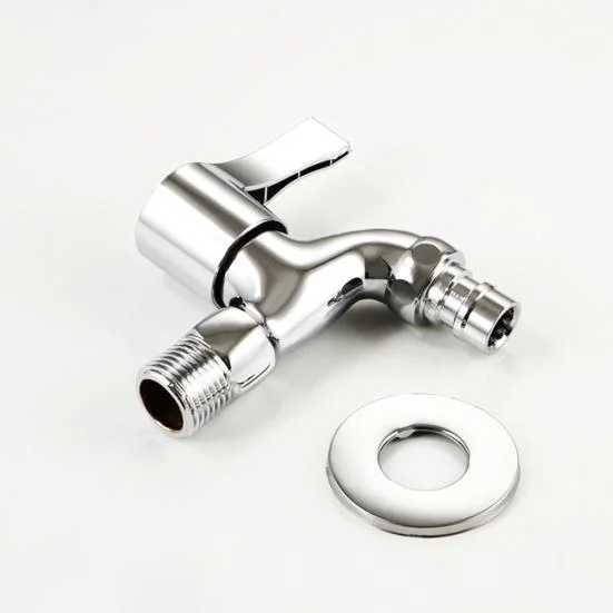 TMOK In Stock 1/2 ich Polish Chroming Plated Copper Brass Faucet Bibcock Water Tap for Wash Machine Bathroom