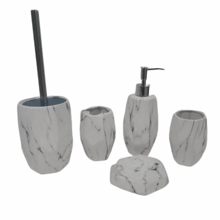 Wholesale Blue Custom Accessory Product Gold Bathroom Set