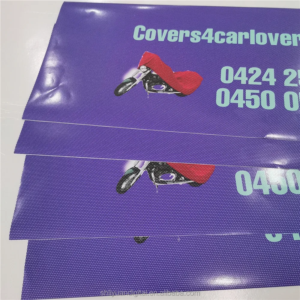 Customized Printing Of One Way Vision Advertisements Waterproof Glass Curtain Perforated Stickers