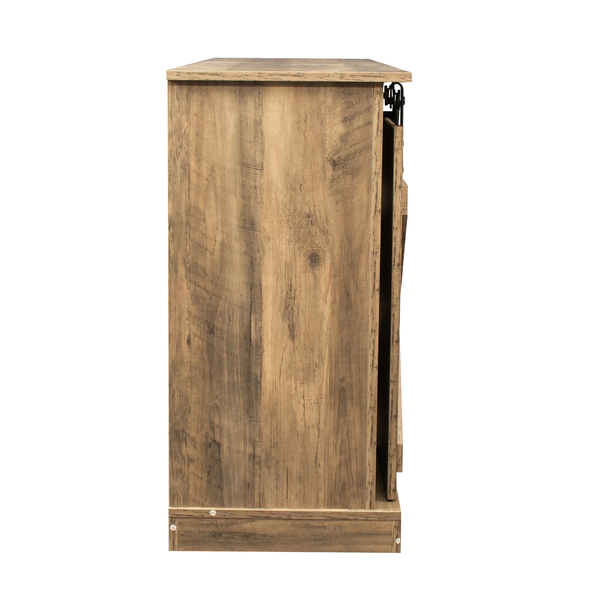 TV entertainment center furniture Farmhouse with Sliding Barn Door,Media Console Table, TV stand with Wood Storage Cabinet