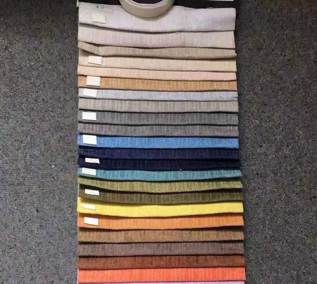 100% polyester woven linen Upholstery soft stretch suede fabric scuba suede faux synthetic leather fabric for sofa cover