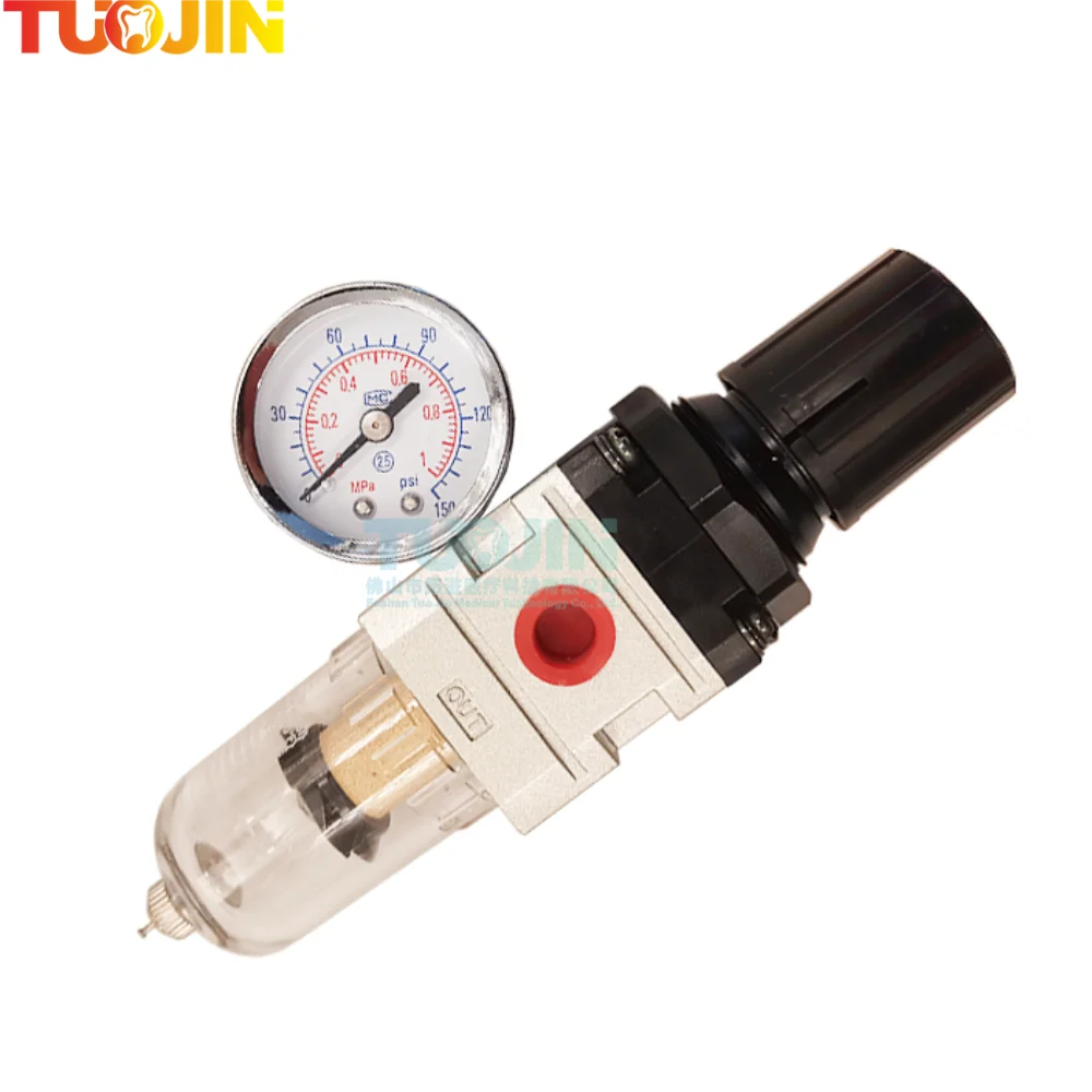Dental Water Filter Dental Air Reduce Valve Air Filter Regulator Compressor & Gas-Pressure Meter For Dental Chair Unit Equipment