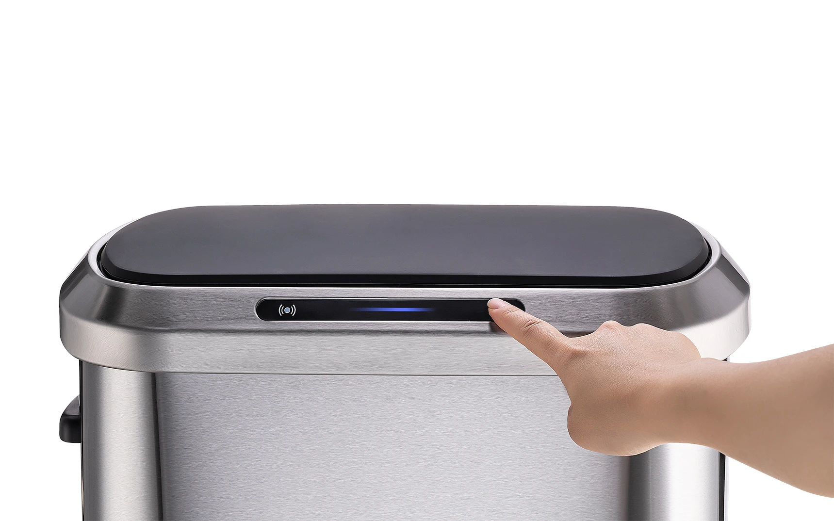 New Design Stainless Steel Dustbin 50 Liter Hotel Metal Intelligent Garbage Bin Touchless Smart Bin