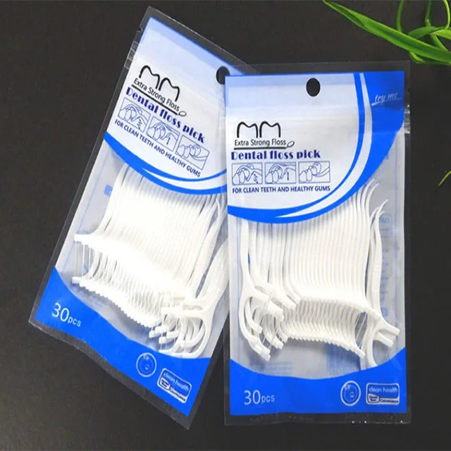 100 Disposable Dental Flossers-High-Tension round Thread Sticks Individual Packaged Single Use