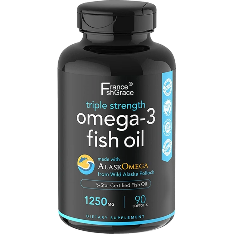 Omega-3 Triple Strength Fish Oil 90 Softgels 5-Star Certified Fish Oil Dietary Supplement