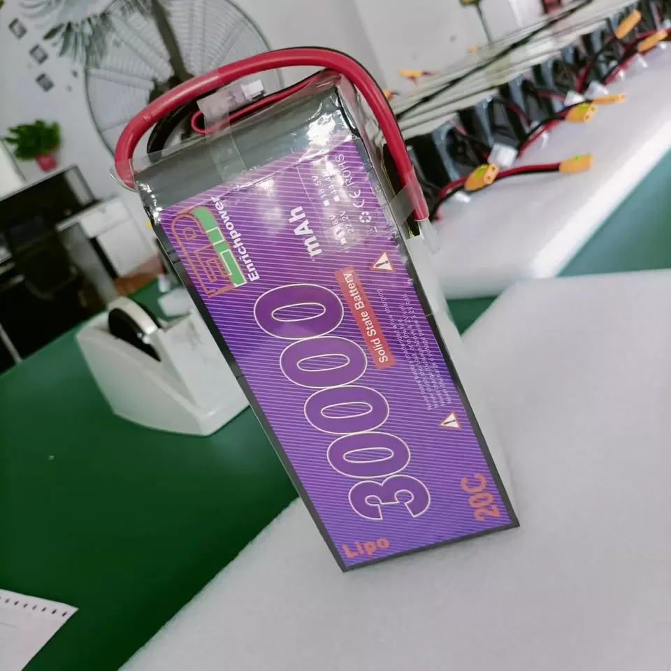 Высокая плотность 300wh/kg 6s 12s 14s 24s твердотельный 30Ah 30000mAh полутвердотельный литий-ионный