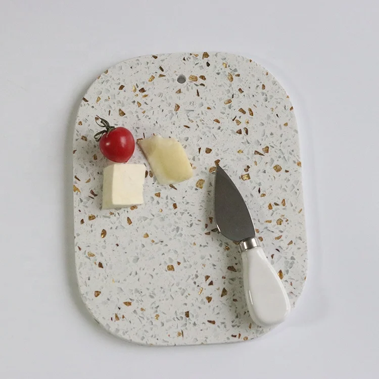 Natural Marble Cheese Platter Cutting Display Board for Bread Cheese Sushi Jewelry Dessert Plate
