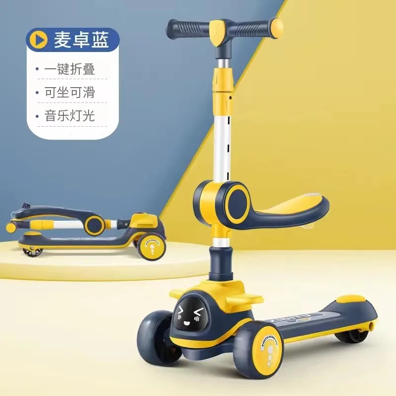 factory outlet scooter pink blue yellow mix black for 2-10 years children many functions also can sit
