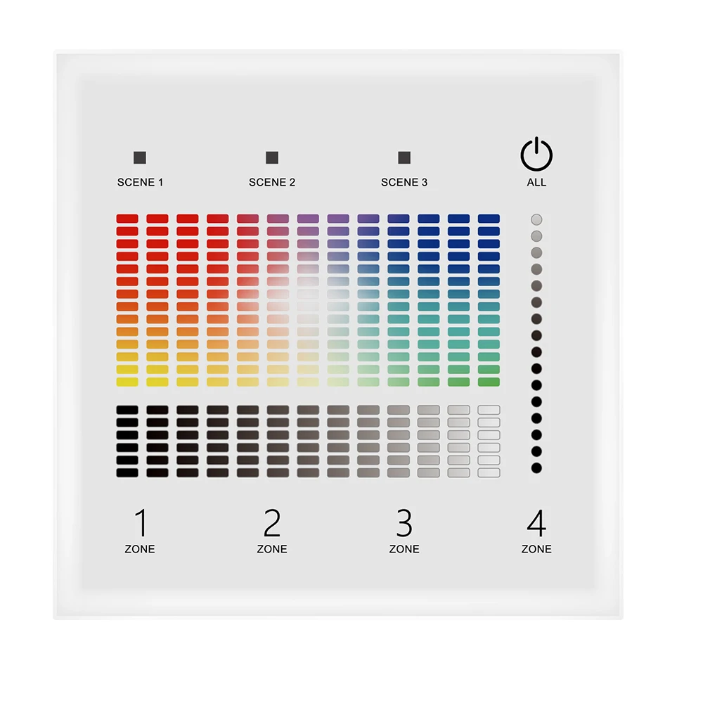 Новый Сертифицированный DALI-2 4-зонный главный контроллер TD2-4S RGBW настенная стеклянная сенсорная панель с питанием от автобуса DALI или 24VDC