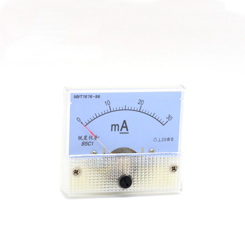 85C1 DC Analog Amperemeter 0-50mA Pointer Current Voltage Meter Gauge AMP Milliammeter Panel For CO2 Laser Tube Power Supply
