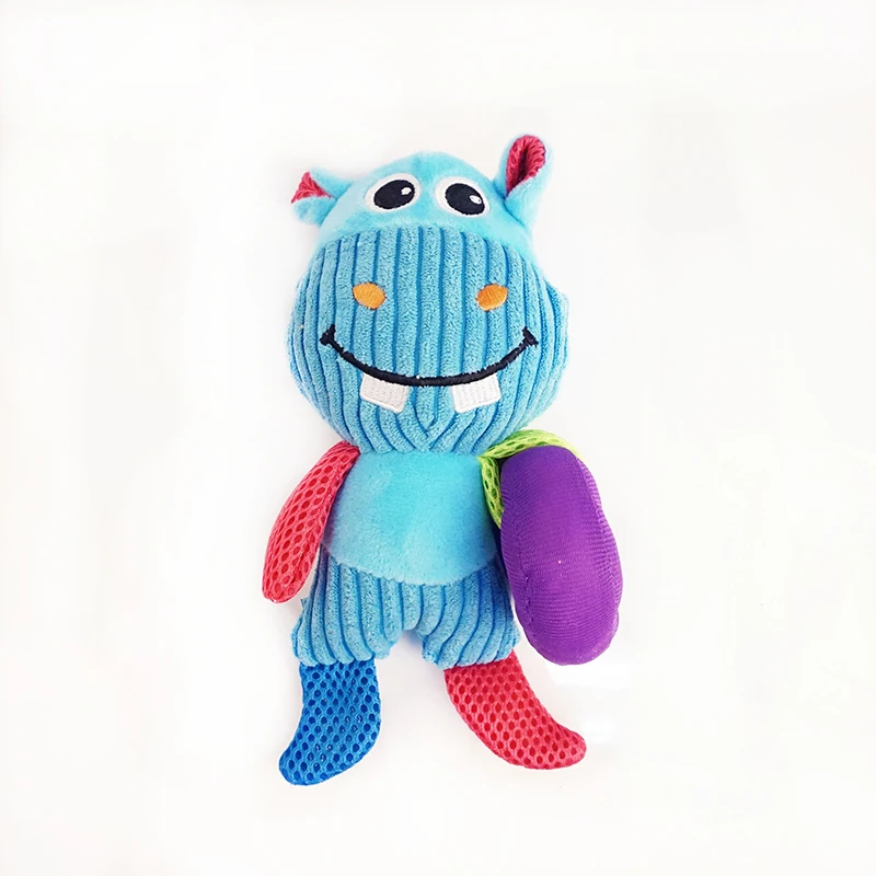 Pet Fruit Animals Cartoon Toys Stuffed Squeaking Cute Plush Puzzle  for Dogs Cat Chew Squeaker Squeaky Toy