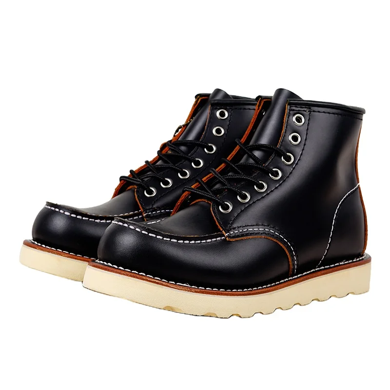 Fashionable New Style Shoes Leather Mens Boots High-Top Cowhide Boots Goodyear Stitching Technology Boots