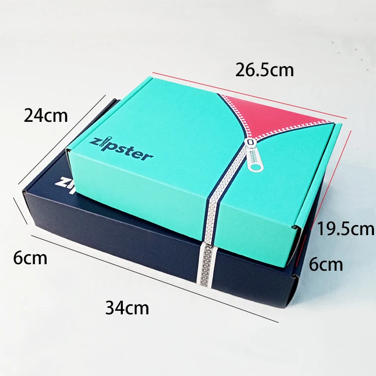 Wholesale Supplies Colored Apparel  Wax pp Corrugated Cardboard Custom Customer Logo Thin Costume Shipping Mailing Mail Boxes