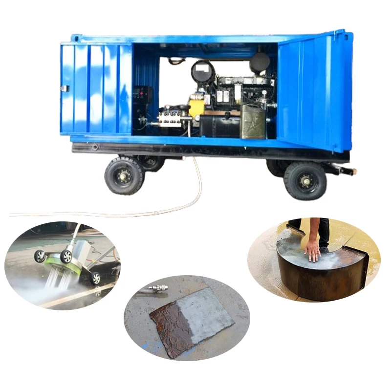 40000Psi Paint Rust Removal High Pressure Water Jet Cleaner Cleaning Hydro Blasting Jetting Machine