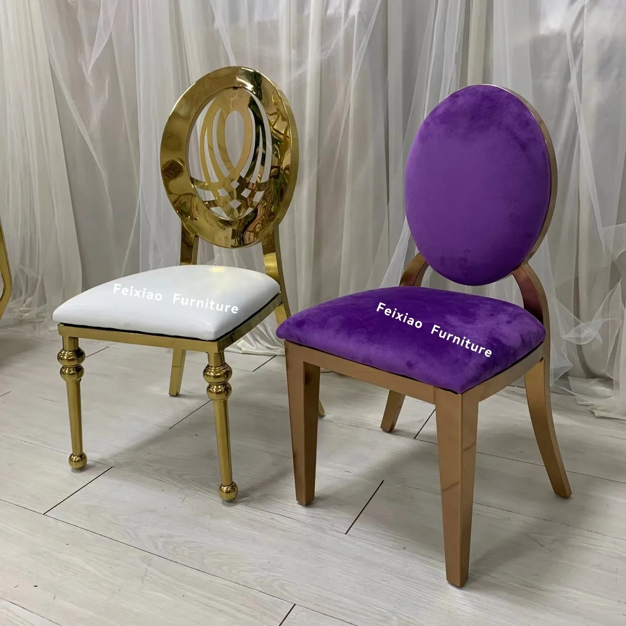 Hot sale kids party used event banquet gold stainless steel children table