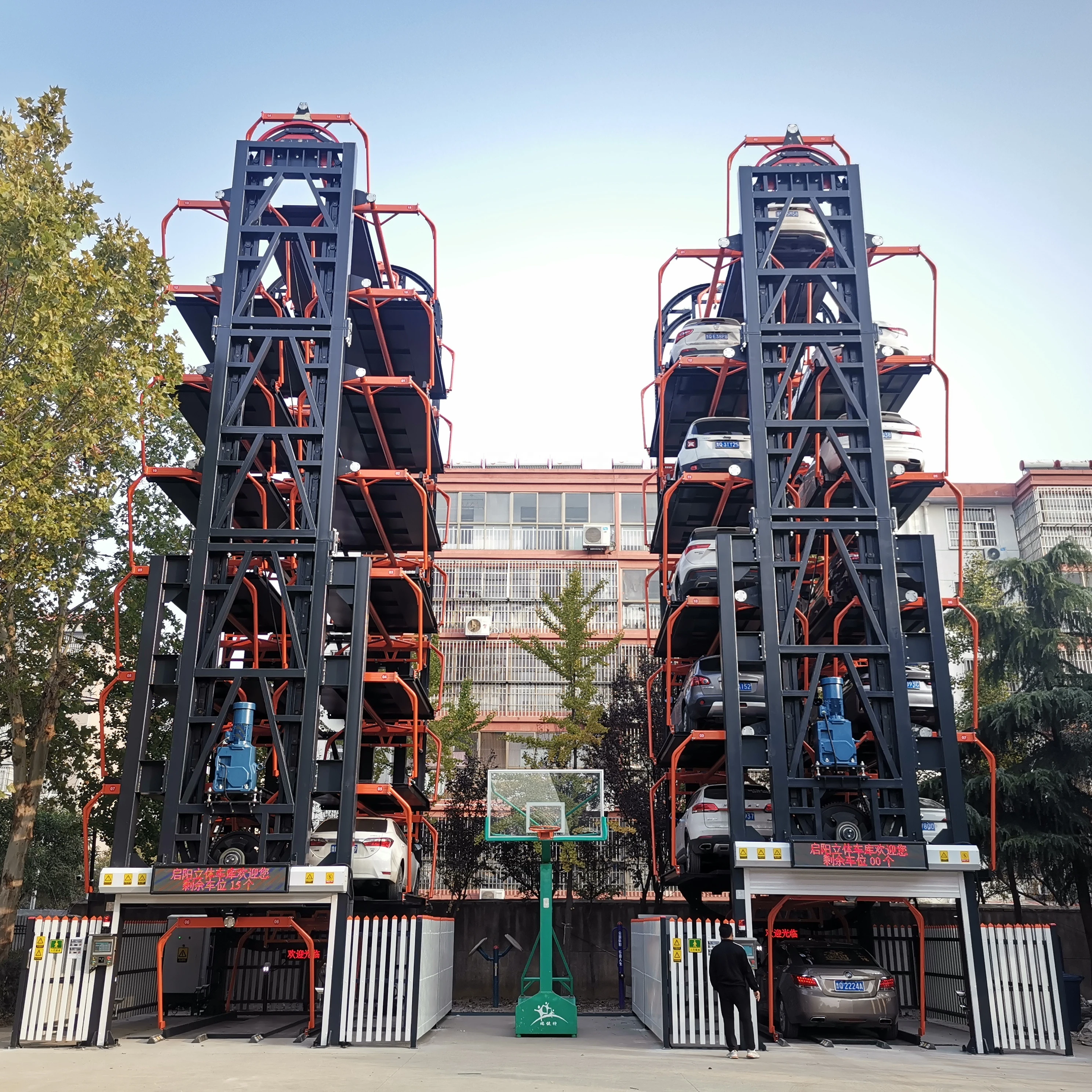 automatic smart operation 16 sedan vertical rotary tower parking system