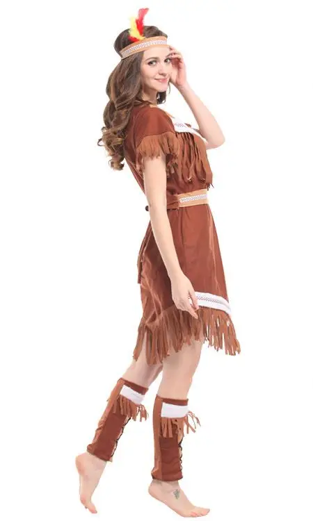 Halloween costumestassels indian queen halloween costumes for women pocahontas indian wild west fancy dress