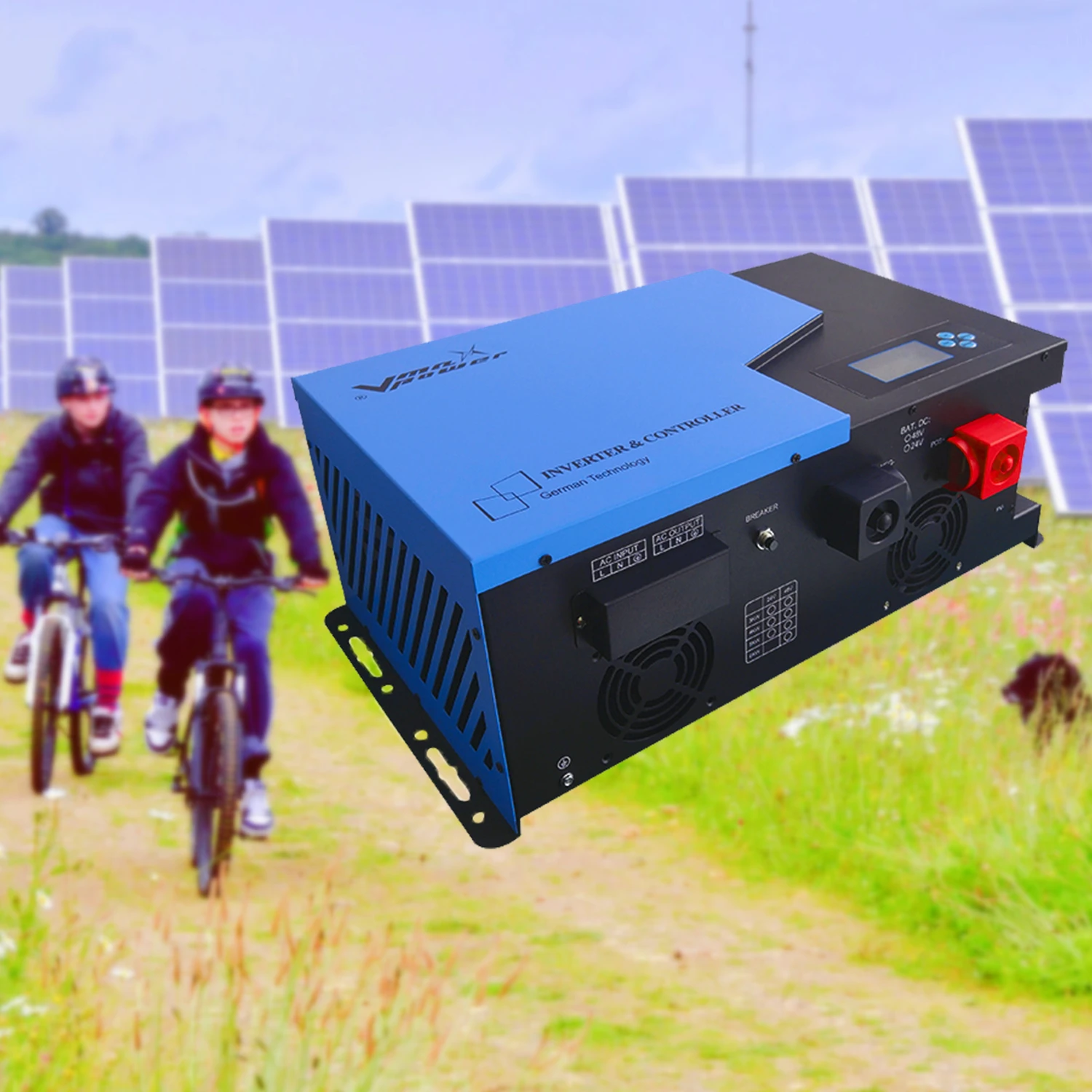 Vmaxpower Hybrid Inverter 4000w 5000w 6000w MPPT Controller 40A 60A 80A Solar Charger Inverter