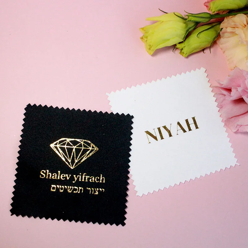 Custom Small Jewelry Polishing Cloth Cleaning Sterling Silver Gold Platinum Jewelry